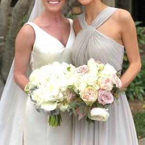 Jenny Yoo floor-length chiffon gown